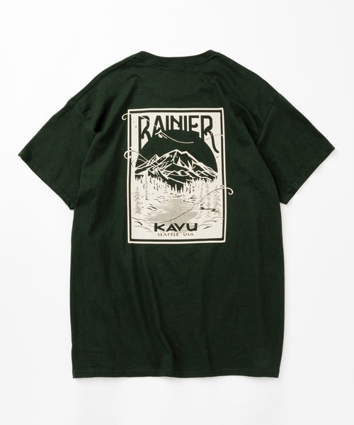 KAVU(カブー)の「KAVU/カブー 25 Rainier Tee/レイニアティー(Tシャツ/カットソー・メンズ・ナチュラル/ホワイト/グリーン/ピンク/ブラック/ライトブルー/ネイビー・MEDIUM/X-LARGE/LARGE)」の19枚目の写真