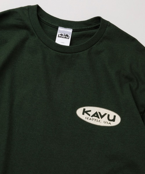 KAVU(カブー)の「KAVU/カブー 25 Rainier Tee/レイニアティー(Tシャツ/カットソー・メンズ・ナチュラル/ホワイト/グリーン/ピンク/ブラック/ライトブルー/ネイビー・MEDIUM/X-LARGE/LARGE)」の21枚目の写真