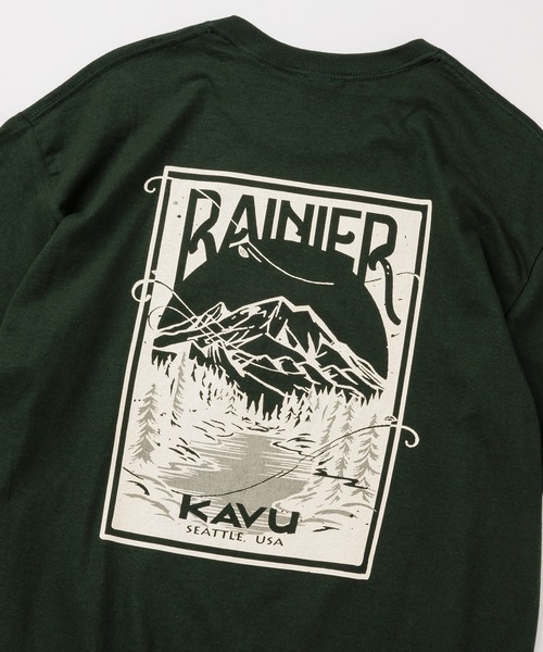 KAVU(カブー)の「KAVU/カブー 25 Rainier Tee/レイニアティー(Tシャツ/カットソー・メンズ・ナチュラル/ホワイト/グリーン/ピンク/ブラック/ライトブルー/ネイビー・MEDIUM/X-LARGE/LARGE)」の22枚目の写真