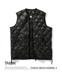 【TAION（タイオン）】〈ユニセックス〉ミリタリー M65 ライナーWジップ ダウンベスト-ソフトシェル