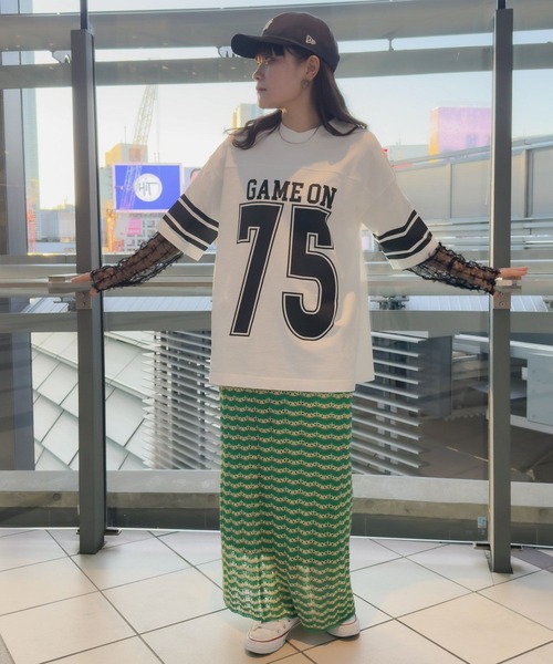 ニコアンド レイヤードナンバリングTシャツとチェックユルパンツ モードノームコア ニコアンド レイヤードナンバリングTシャツ - メルカリ