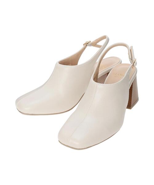 Te chichi TERRASSE(テチチテラス)の「チャンキーヒールバックバンドミュール《2025spring catalog item》(その他シューズ・レディース・オフホワイト/ベージュ/ブラック・L/M)」の8枚目の写真