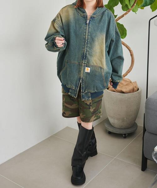 WEGO（ウィゴー）の「WEGO/ヴィンテージウォッシュデニムBIGフードブルゾン（ブルゾン・メンズ・コバルトブルー/ブラック・FREE）」の19枚目の写真