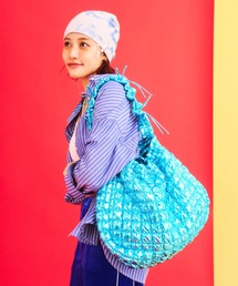 What Is Heart（ワットイズハート）の「hekireki blue shirring bag - シャーリングバッグ -（ハンドバッグ）」