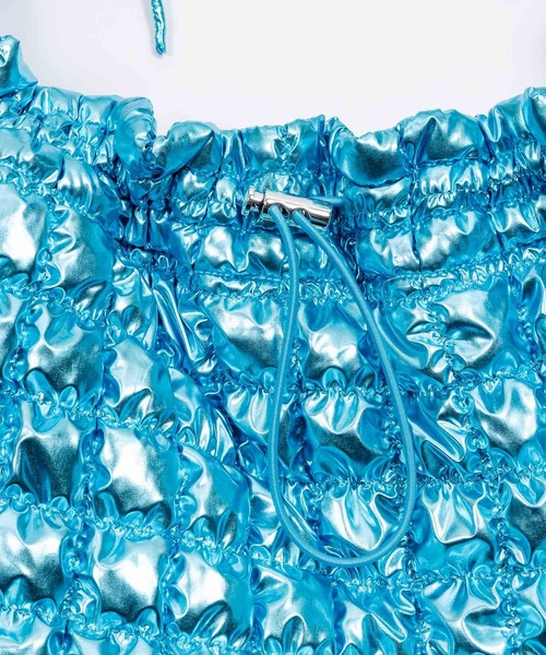 What Is Heart（ワットイズハート）の「hekireki blue shirring bag - シャーリングバッグ -（ハンドバッグ・レディース・ブルー・FREE）」の12枚目の写真