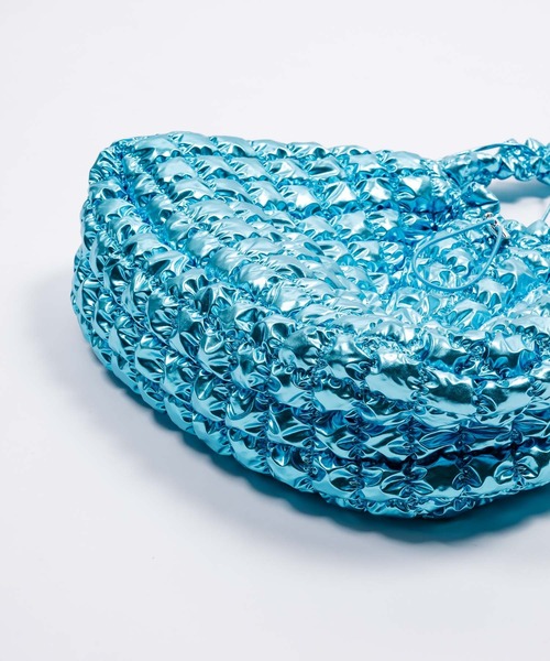 What Is Heart（ワットイズハート）の「hekireki blue shirring bag - シャーリングバッグ -（ハンドバッグ・レディース・ブルー・FREE）」の13枚目の写真