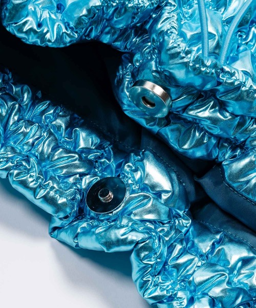 What Is Heart（ワットイズハート）の「hekireki blue shirring bag - シャーリングバッグ -（ハンドバッグ・レディース・ブルー・FREE）」の2枚目の写真