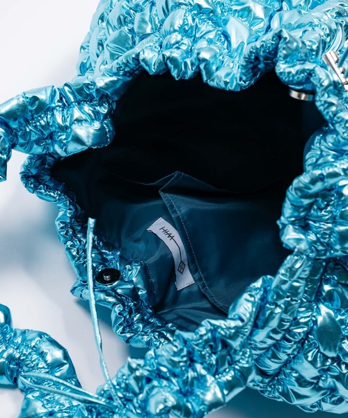 What Is Heart（ワットイズハート）の「hekireki blue shirring bag - シャーリングバッグ -（ハンドバッグ・レディース・ブルー・FREE）」の3枚目の写真