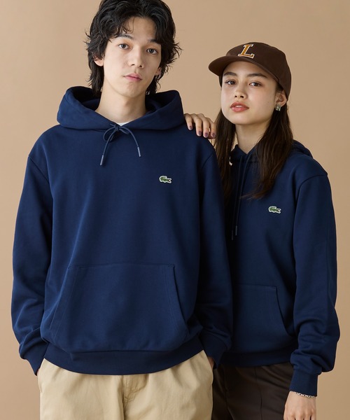 LACOSTE(ラコステ)の「エッセンシャルスウェットフーディー / パーカー(パーカー・メンズ・カーキ/ライトブルー/ベージュ/ブラック/ネイビー・2/4/5/3/6)」の5枚目の写真