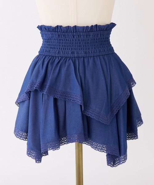 Seemi. byNICECLAUP（ シーミーバイナイスクラップ）の「【Seemi.】イレヘムミニスカート（スカート・レディース・オフホワイト/ピンク/ブルー系その他/ドット・FREE）」の7枚目の写真