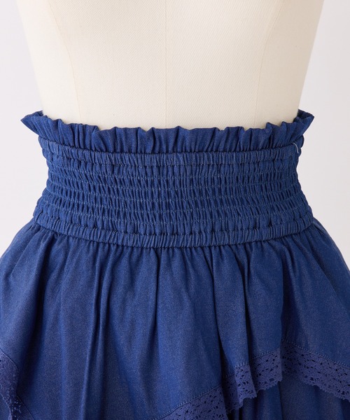 Seemi. byNICECLAUP（ シーミーバイナイスクラップ）の「【Seemi.】イレヘムミニスカート（スカート・レディース・オフホワイト/ピンク/ブルー系その他/ドット・FREE）」の8枚目の写真