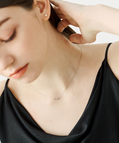 レイヤー] PT900/850 ダイヤモンド ネックレス（ネックレス）｜ete