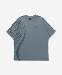 Hurley （ハーレー）の「【Hurley/ハーレー】ロゴデザインTシャツ　吸汗速乾　TERRY TRIBAL ICON OVRSZD SS T（Tシャツ/カットソー）」