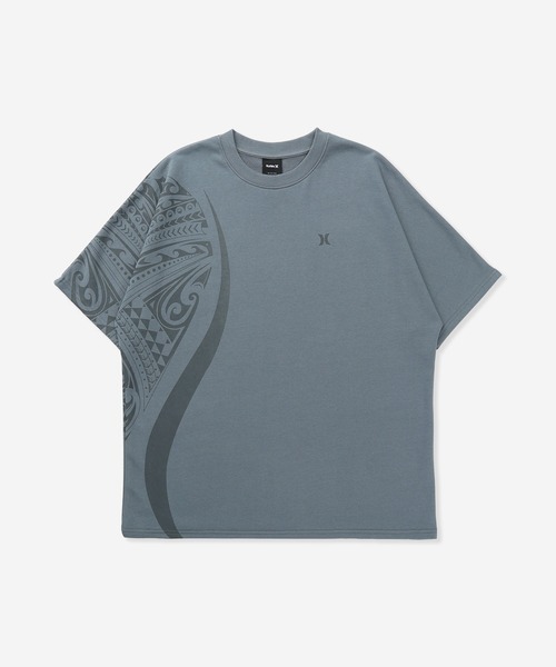 Hurley （ハーレー）の「【Hurley/ハーレー】ロゴデザインTシャツ　吸汗速乾　TERRY TRIBAL ICON OVRSZD SS T（Tシャツ/カットソー・メンズ・ピンク/カーキブラウン/ヘザーグレー/グレー系その他/ブラック/ブルーグレー・LARGE/MEDIUM/SMALL/X-LARGE）」の4枚目の写真
