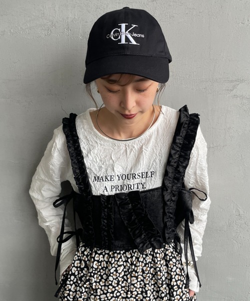 ★男女兼用★  Jeans★Monogram cap ボールキャップ Calvin Klein Jeans/カルバンクラインジーンズ] モノグラムロゴ