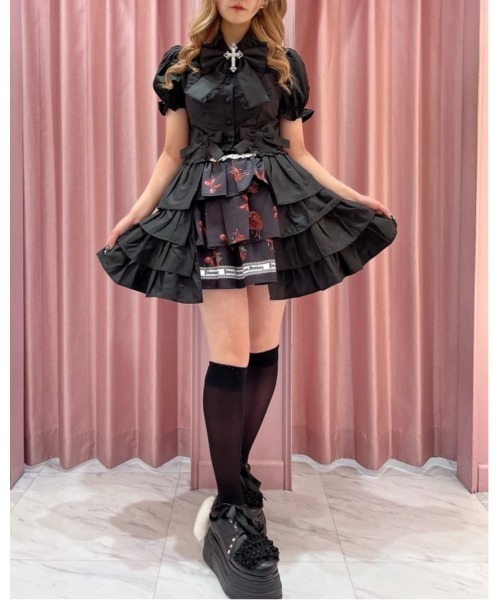 Jamie エーエヌケー（ジェイミーエーエヌケー）の「ゴシックメルトストロベリースカート（スカート・レディース・レッド/ブルー・M）」の11枚目の写真