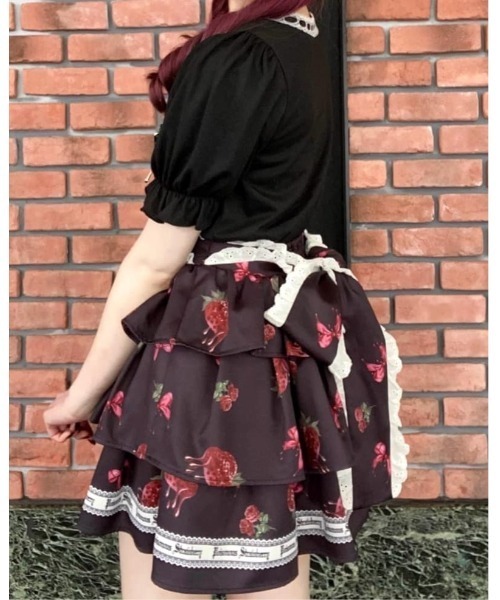 Jamie エーエヌケー（ジェイミーエーエヌケー）の「ゴシックメルトストロベリースカート（スカート・レディース・レッド/ブルー・M）」の13枚目の写真