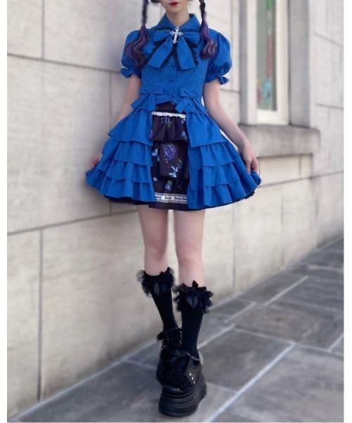 Jamie エーエヌケー（ジェイミーエーエヌケー）の「ゴシックメルトストロベリースカート（スカート・レディース・レッド/ブルー・M）」の14枚目の写真