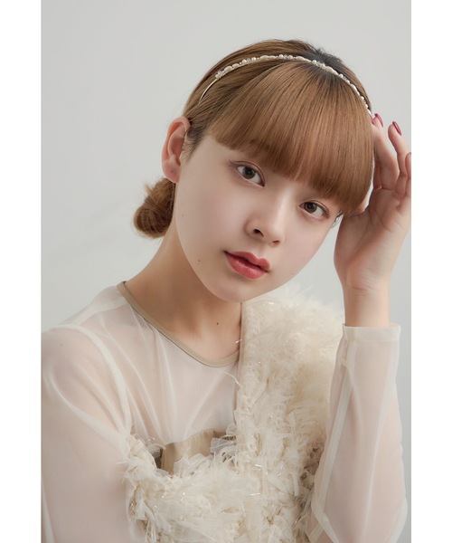 パールビーズカチューシャ 結婚式 入学式 卒業式 オケージョン