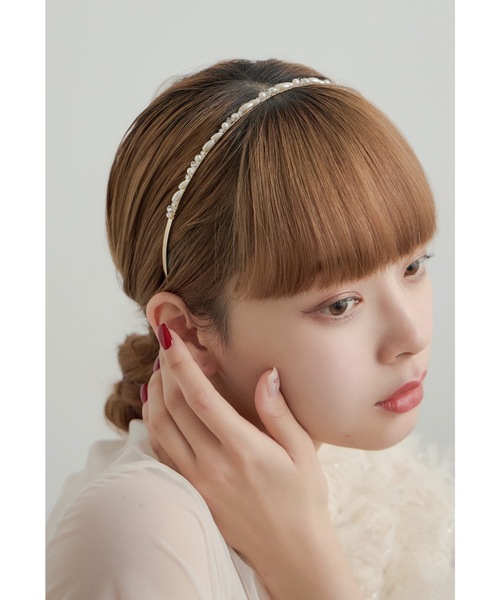 パールビーズカチューシャ 結婚式 入学式 卒業式 オケージョン