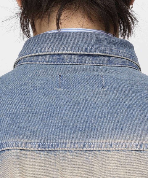 LAND MUSEUM（ランドミュージアム）の「LAND MUSEUM／ダメージデニムシャツ（シャツ/ブラウス・メンズ・ライトブルー/ブラック・FREE）」の22枚目の写真