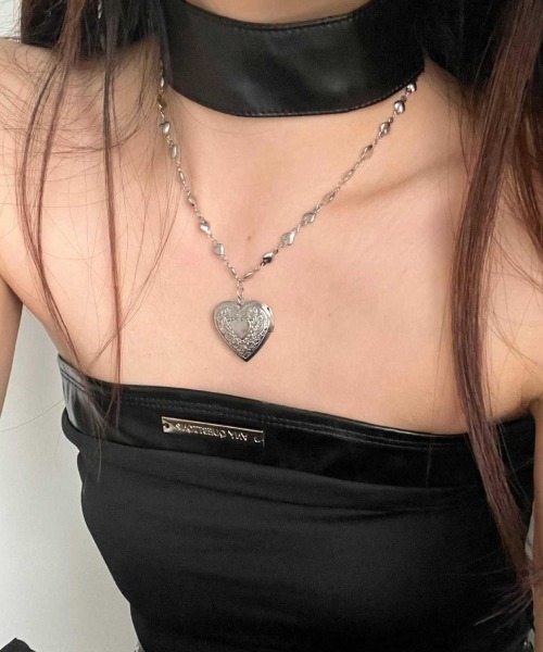 UP START（アップスタート）の「【LAMPOON】ハートチャームネックレス（ネックレス・レディース・シルバー・FREE）」の3枚目の写真