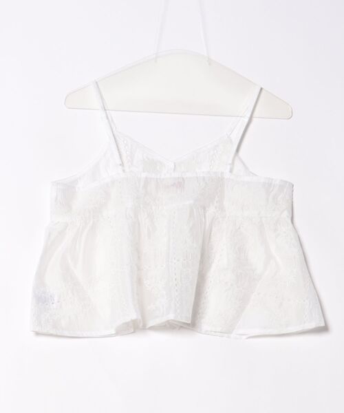 flower(フラワー)の「ノスタルジーエンブロイダリービスチェ(キャミソール・レディース・コーラルピンク/ホワイト・FREE)」の3枚目の写真