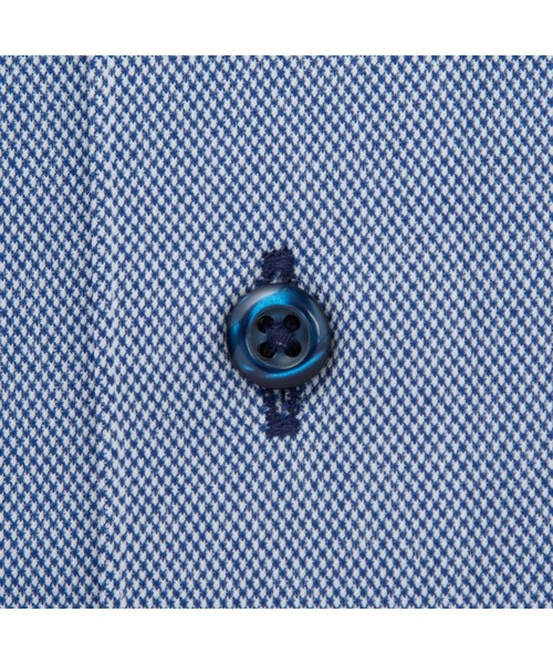 TOKYO SHIRTS（トウキョウシャツ）の「形態安定ノーアイロン ボタンダウン 長袖ストレッチビジネスワイシャツ（ビジネスシャツ・メンズ・ブルー・首回り43cm-裄丈86cm/首回り39cm-裄丈84cm/首回り41cm-裄丈82cm/首回り41cm-裄丈86cm/首回り42cm-裄丈82cm/首回り42cm-裄丈86cm/首回り43cm-裄丈82cm/首回り37cm-裄丈80cm/首回り39cm-裄丈80cm/首回り37cm-裄丈84cm）」の4枚目の写真