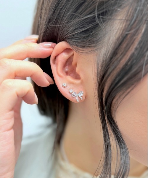 セール】ガラスリボン6ペアセットピアス（ピアス（両耳用