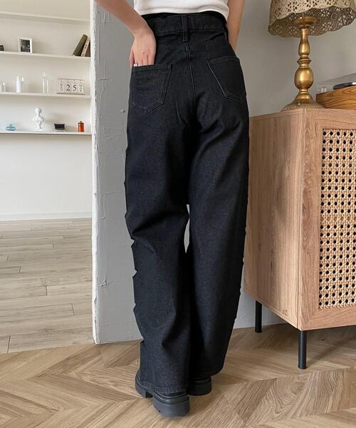 WEGO（ウィゴー）の「WEGO/ハートサイドラインストレートパンツ（デニムパンツ・レディース・ブラック/ライトインディゴブルー・SMALL/MEDIUM）」の13枚目の写真