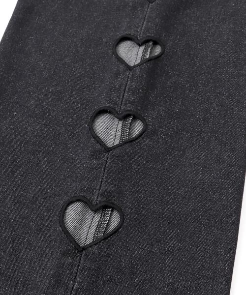 WEGO（ウィゴー）の「WEGO/ハートサイドラインストレートパンツ（デニムパンツ・レディース・ブラック/ライトインディゴブルー・SMALL/MEDIUM）」の21枚目の写真