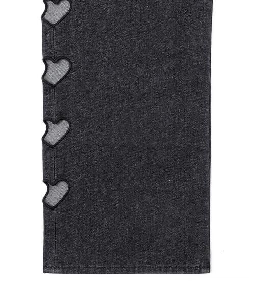 WEGO（ウィゴー）の「WEGO/ハートサイドラインストレートパンツ（デニムパンツ・レディース・ブラック/ライトインディゴブルー・SMALL/MEDIUM）」の22枚目の写真