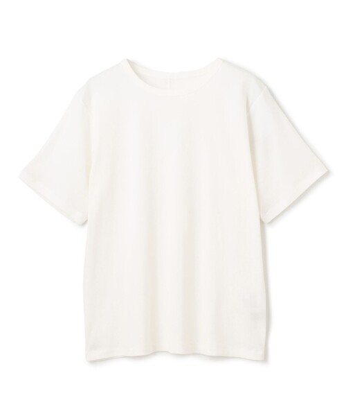 UNFILO(アンフィーロ)の「ドライタッチフライス ハーフスリーブT(Tシャツ/カットソー・レディース・グレー系/ブラック系/ピンク系/ホワイト系・LARGE/SMALL/MEDIUM)」の2枚目の写真