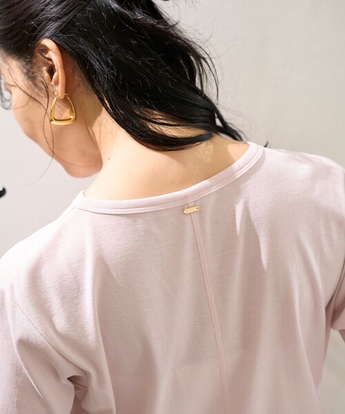UNFILO(アンフィーロ)の「ドライタッチフライス ハーフスリーブT(Tシャツ/カットソー・レディース・グレー系/ブラック系/ピンク系/ホワイト系・LARGE/SMALL/MEDIUM)」の9枚目の写真