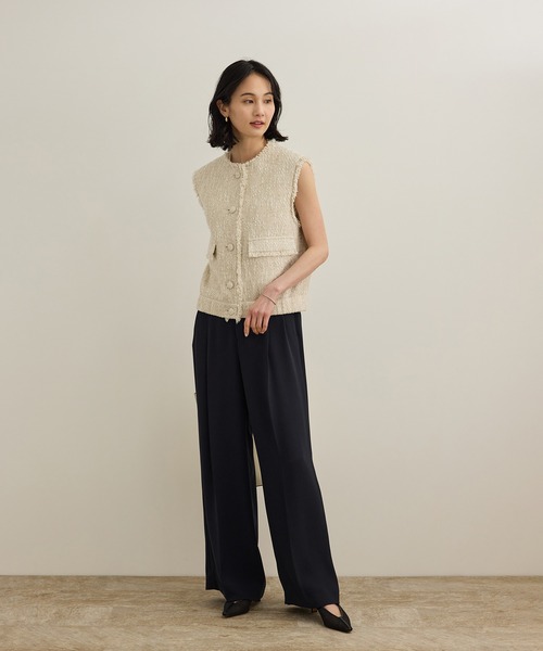 ROPE'(ロペ)の「【洗える・カセット服】ライトトリアセイージーワイドパンツ/お仕事・通勤・セットアップ対応(その他パンツ・レディース・ベージュ/ネイビー/ブルー/ワイン/ブラック・36/38)」の21枚目の写真