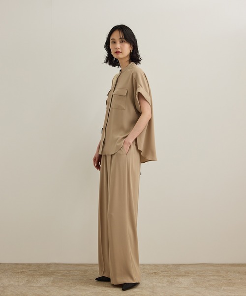 ROPE'(ロペ)の「【洗える・カセット服】ライトトリアセイージーワイドパンツ/お仕事・通勤・セットアップ対応(その他パンツ・レディース・ベージュ/ネイビー/ブルー/ワイン/ブラック・36/38)」の18枚目の写真