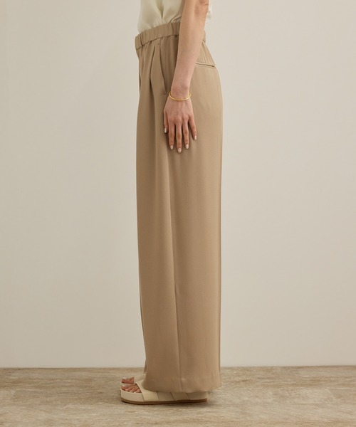 ROPE'(ロペ)の「【洗える・カセット服】ライトトリアセイージーワイドパンツ/お仕事・通勤・セットアップ対応(その他パンツ・レディース・ベージュ/ネイビー/ブルー/ワイン/ブラック・36/38)」の15枚目の写真