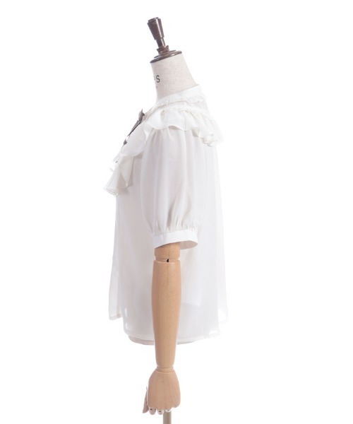 axes femme（アクシーズファム）の「ジャボ付きレース×フリルブラウス（シャツ/ブラウス・レディース・ブラック/ネイビー/キナリ・LARGE/MEDIUM）」の8枚目の写真