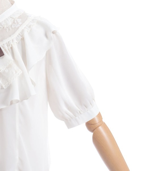 axes femme（アクシーズファム）の「ジャボ付きレース×フリルブラウス（シャツ/ブラウス・レディース・ブラック/ネイビー/キナリ・LARGE/MEDIUM）」の21枚目の写真