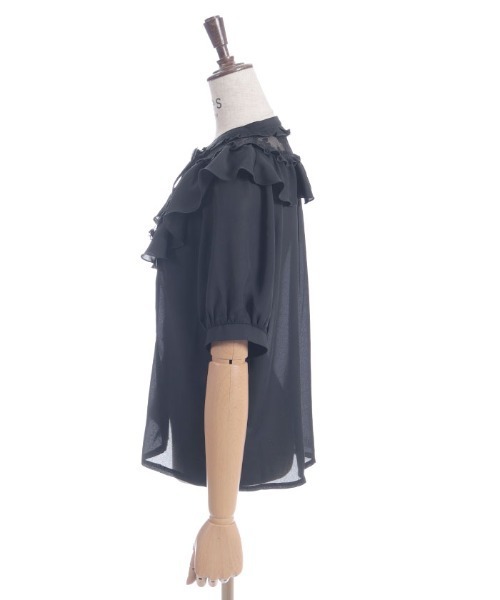 axes femme（アクシーズファム）の「ジャボ付きレース×フリルブラウス（シャツ/ブラウス・レディース・ブラック/ネイビー/キナリ・LARGE/MEDIUM）」の20枚目の写真