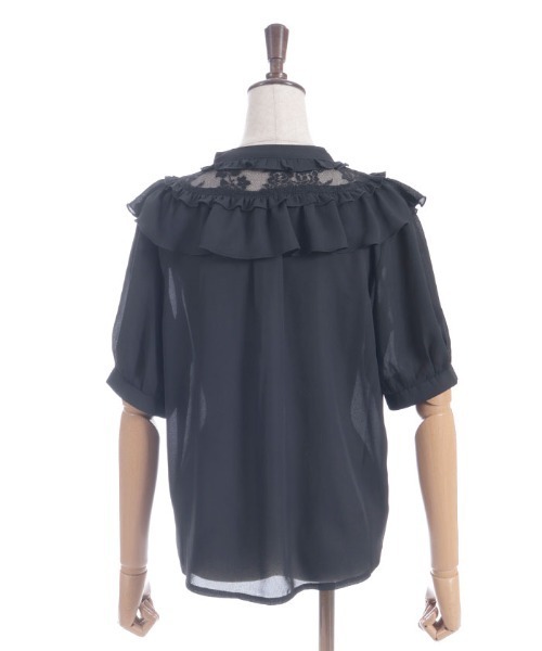 axes femme（アクシーズファム）の「ジャボ付きレース×フリルブラウス（シャツ/ブラウス・レディース・ブラック/ネイビー/キナリ・LARGE/MEDIUM）」の9枚目の写真