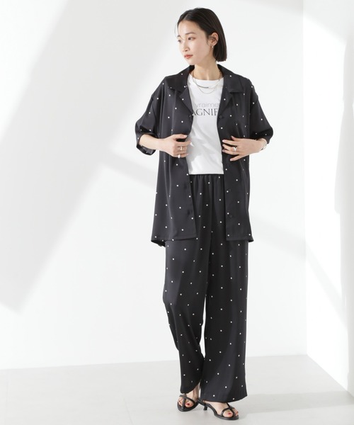 NANO universe（ナノユニバース）の「とろみ開襟ドットシャツ(セットアップ可)（シャツ/ブラウス・レディース・ホワイト/ベージュ/ブラック・FREE）」の21枚目の写真