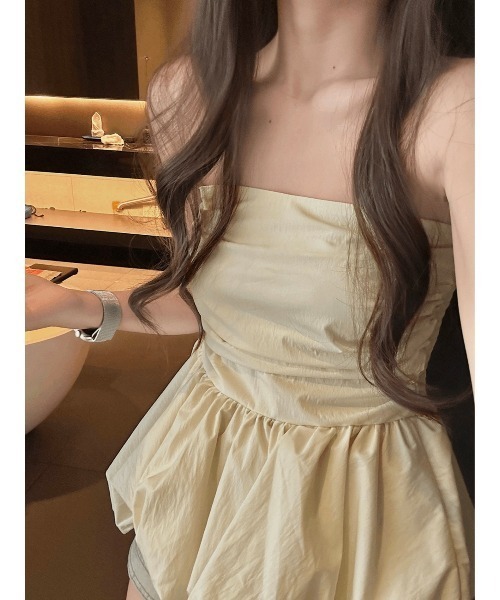 LADY LIKE（レディライク）の「バルーンヘムバックシャーリングベアトップ（チューブトップ・レディース・ブラック/ホワイト/ピンク・M）」の19枚目の写真