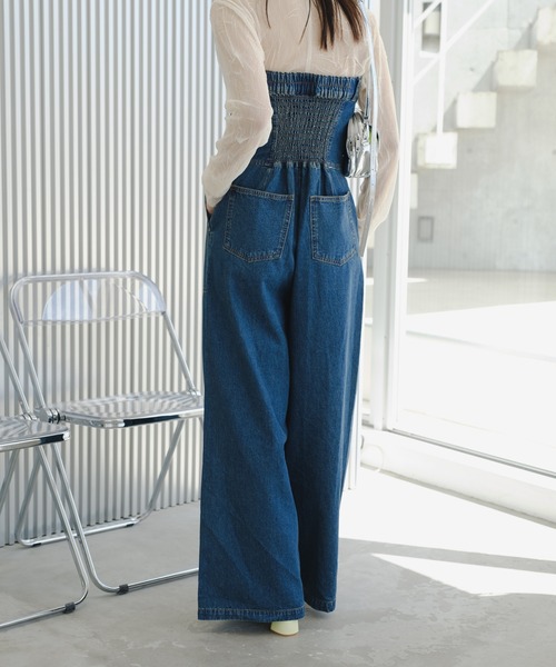 低身長サイズ/WEB限定】デニムベアサロペット（サロペット
