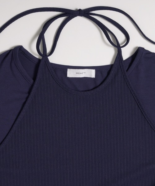 MUHET(ミュエータ)の「【set item】halter neck camisole & sheer t-shirt / ホルターネックキャミソールシアーTシャツ(Tシャツ/カットソー・レディース・オフホワイト/グレー/ネイビー・FREE)」の21枚目の写真