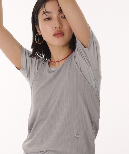 MUHET(ミュエータ)の「【set item】halter neck camisole & sheer t-shirt / ホルターネックキャミソールシアーTシャツ(Tシャツ/カットソー・レディース・オフホワイト/グレー/ネイビー・FREE)」の14枚目の写真