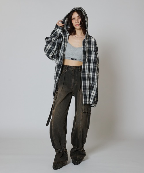 ACLENT（アクレント）の「2WAYカーゴJ/Wデニムパンツ（カーゴパンツ・レディース・ピンク/ブラック・SMALL/MEDIUM）」の20枚目の写真
