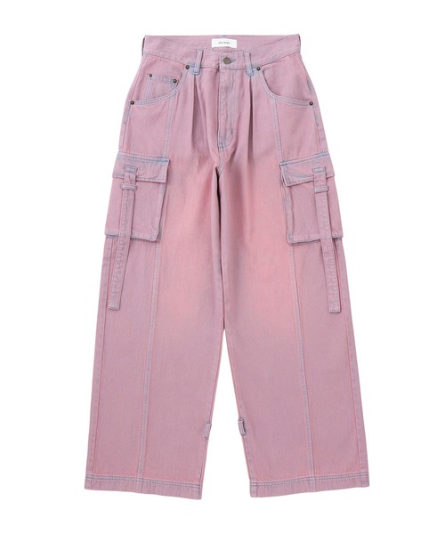 ACLENT（アクレント）の「2WAYカーゴJ/Wデニムパンツ（カーゴパンツ・レディース・ピンク/ブラック・SMALL/MEDIUM）」の8枚目の写真