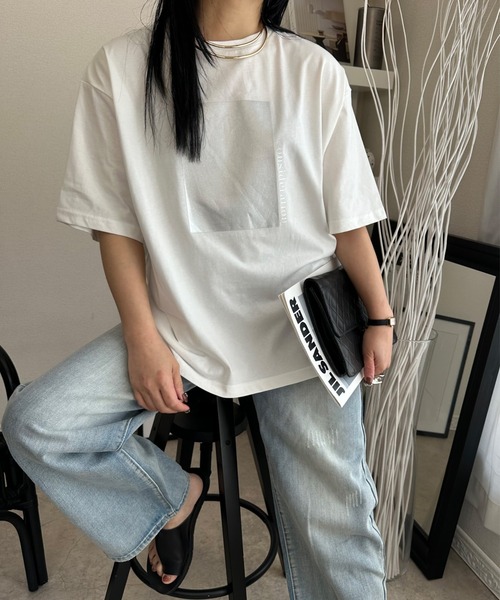deux amour(ドゥーザムール)の「【ZOZO限定】smillemii._3さんコラボ箔プリントT(Tシャツ/カットソー・レディース・ブラック/ホワイト・FREE)」の6枚目の写真