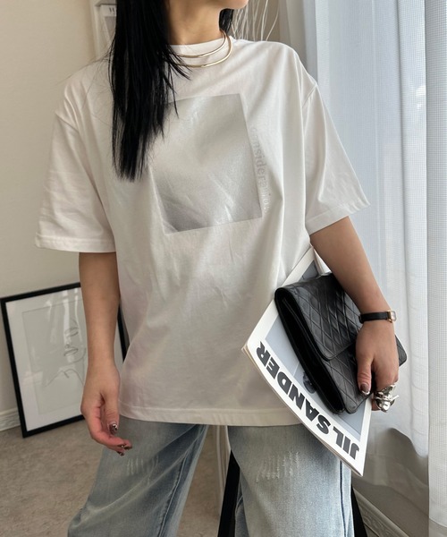 deux amour(ドゥーザムール)の「【ZOZO限定】smillemii._3さんコラボ箔プリントT(Tシャツ/カットソー・レディース・ブラック/ホワイト・FREE)」の8枚目の写真